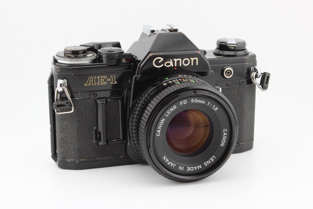 Canon AE-1 SLR 35mm Film Camera With 50mm F1.8 Canon FD Lens - Etsy