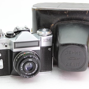 Zenit EM SLR 35mm Film Camera with 50mm f3.5 Industar Lens