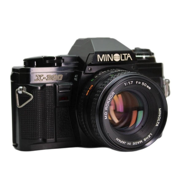 Minolta X-300 Black 35mm Film Camera with 50mm Lens