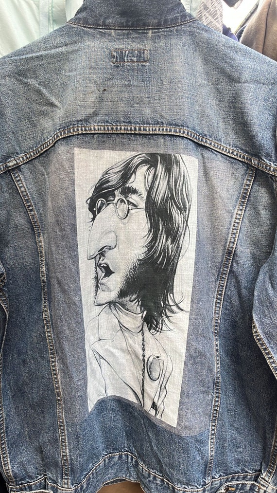 Vintage Upcycled Reworked John Lennon art Print B… - image 1