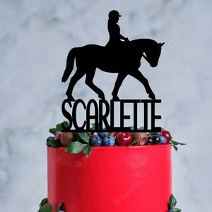 Horse Equestrian Theme Cake Topper | Horse Rider Cake Topper | Birthday Cake Topper Australia | Horse Jumping Cake Topper | Equestrian