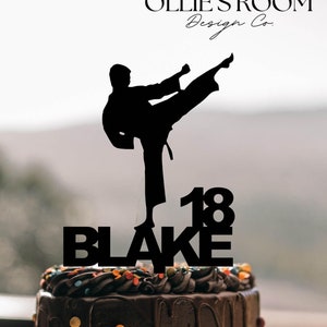 Karate Birthday Cake Topper | Personalised Karate Cake Decoration | Custom Martial Arts Topper | Karate Birthday | Name Age Topper