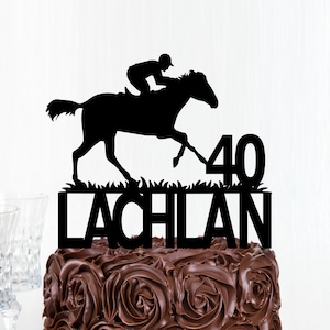 Horse Racing Theme Cake Topper | Horse Rider Cake Topper | Birthday Cake Topper Australia | Horse Racing Cake Topper | Equestrian Topper
