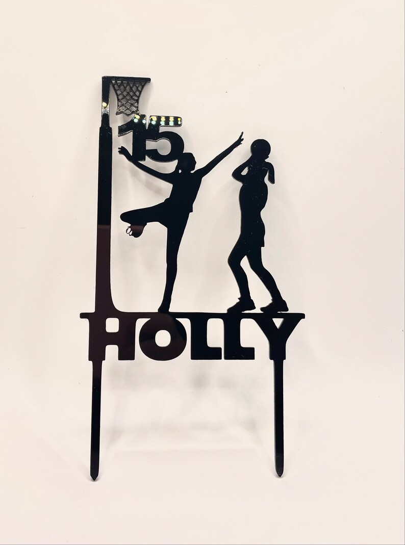 Netball Birthday Cake Topper | Personalised Netball Cake Decoration ...