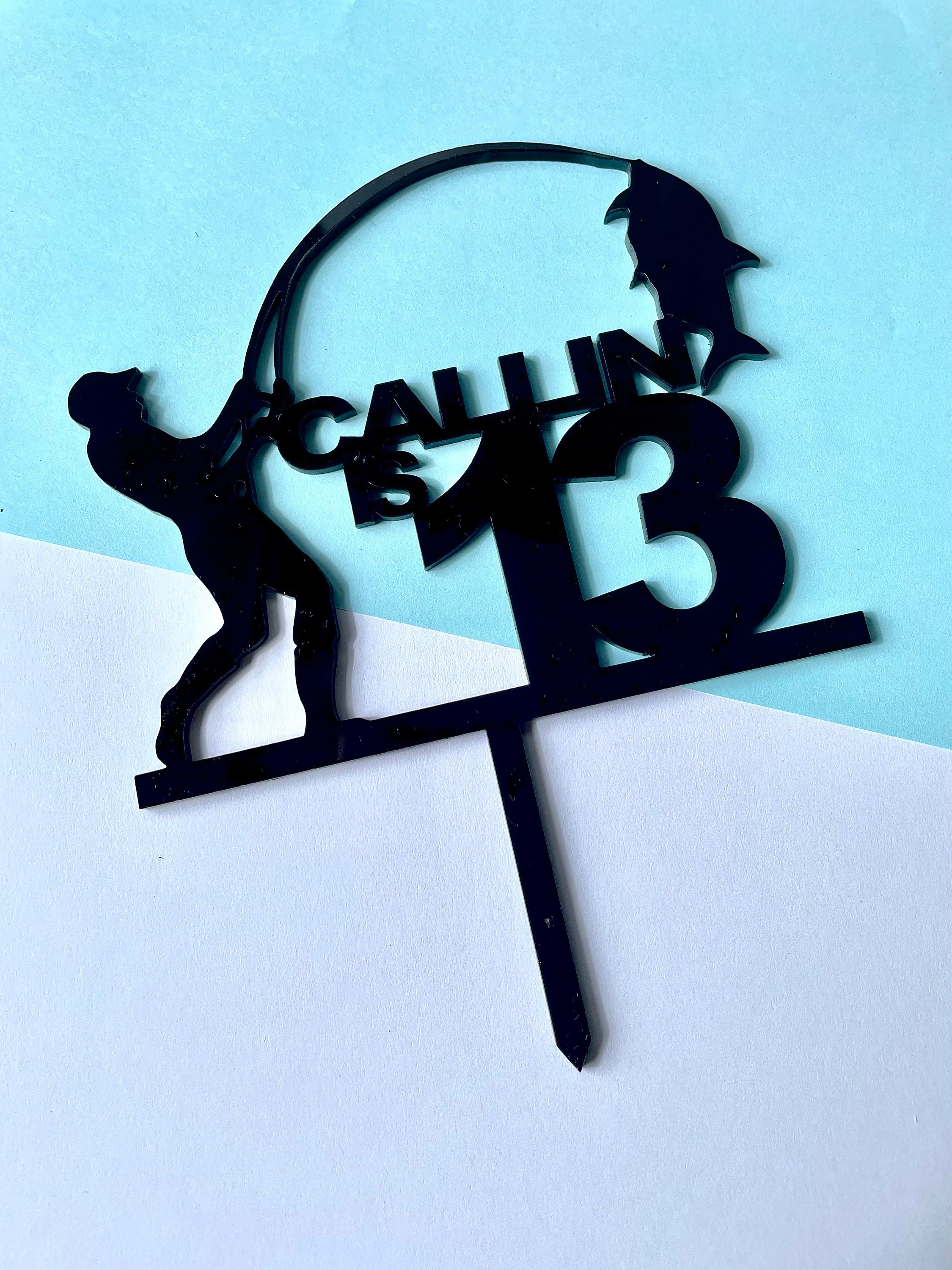 Fishing With Age Birthday Cake Topper Fishing Cake Etsy Australia