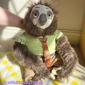 16" Disney store official Flash sloth Zootopia soft toy plushie