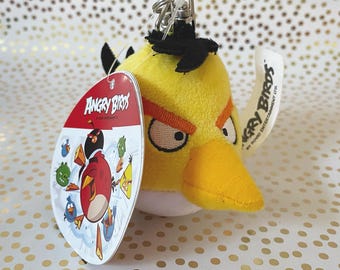 BNWT 3&quot; angry birds mobile game soft toy plush yellow bird