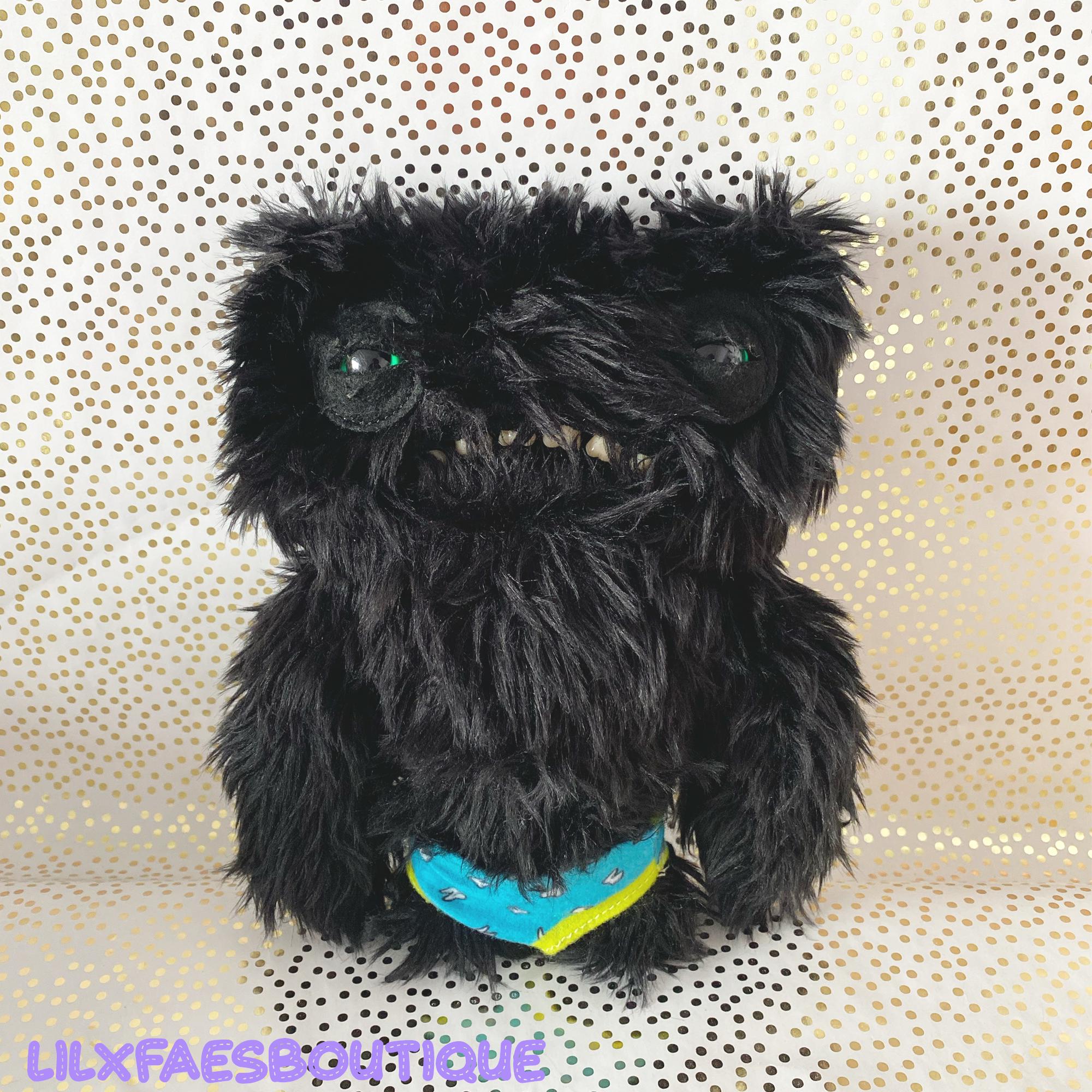 Fuggler Funny Ugly Monster Budgie Fuggler Wide Eyed Weirdo Black