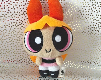 7&quot; Power puff girls Blossom soft toy plushie keyring