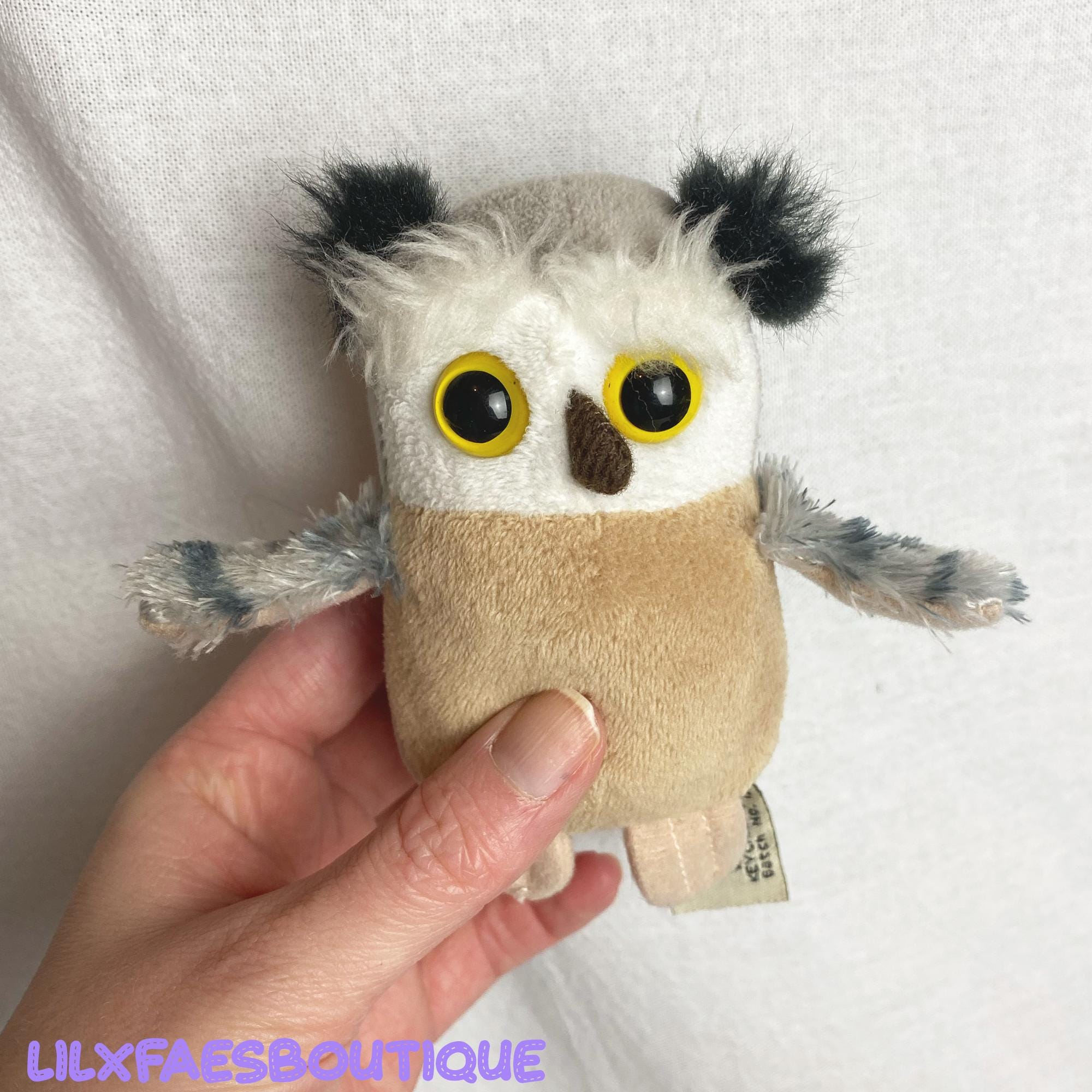 4.5" Living nature owl realistic small soft toy plush
