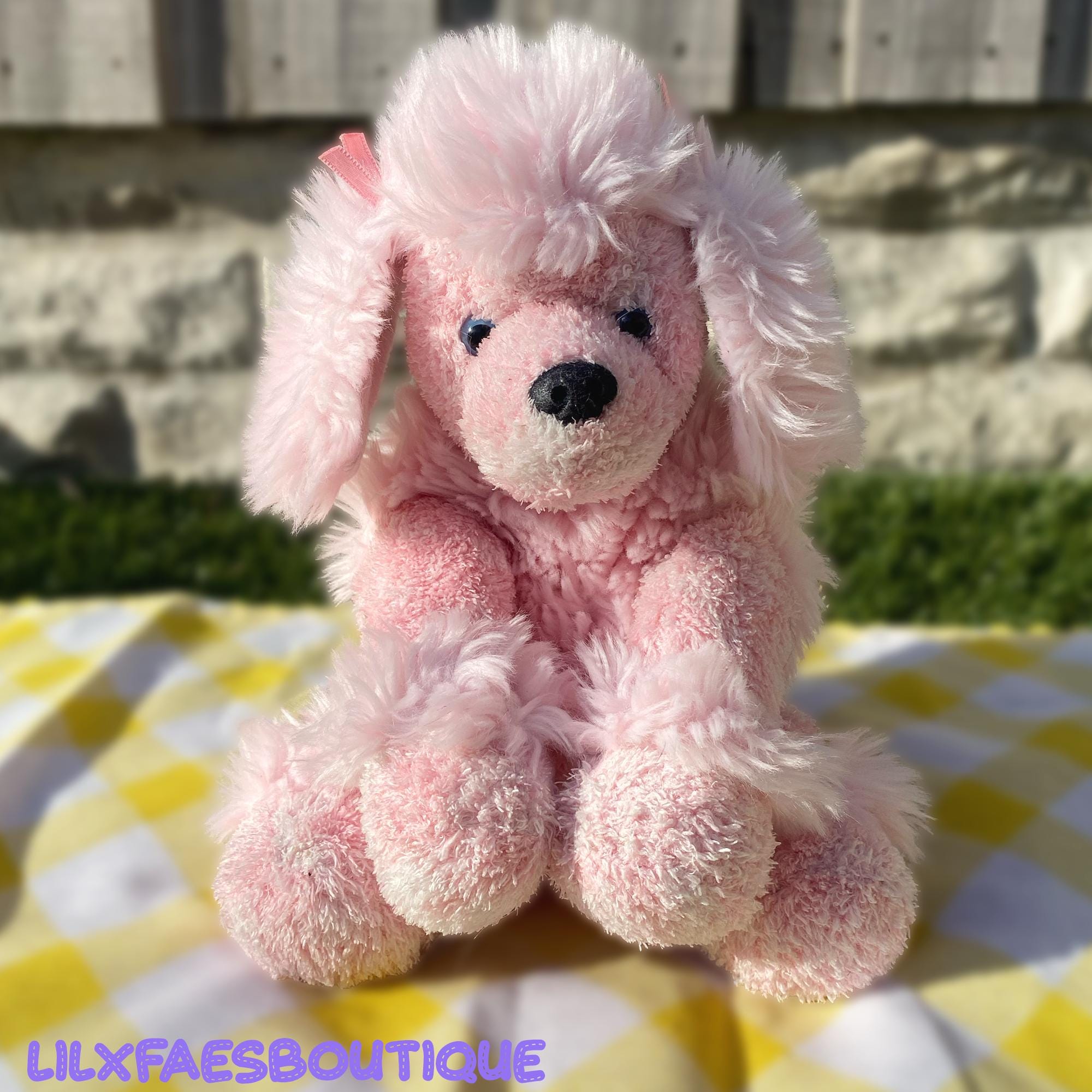 Stuffed pink poodle - Etsy 日本