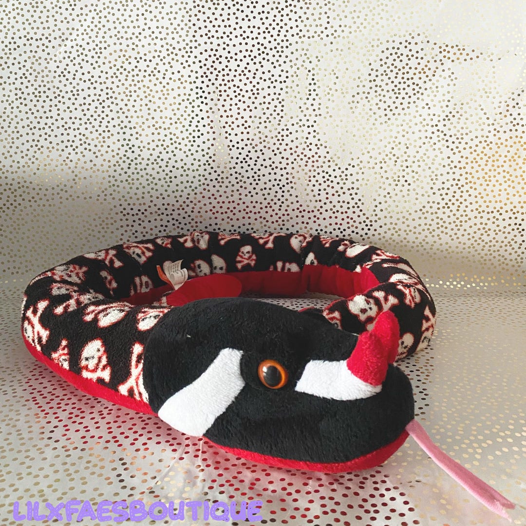 Peluche de serpiente víbora de calavera y huesos cruzados de Wild