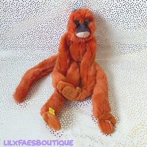 18&quot; Wild republic orange monkey realistic soft toy plush