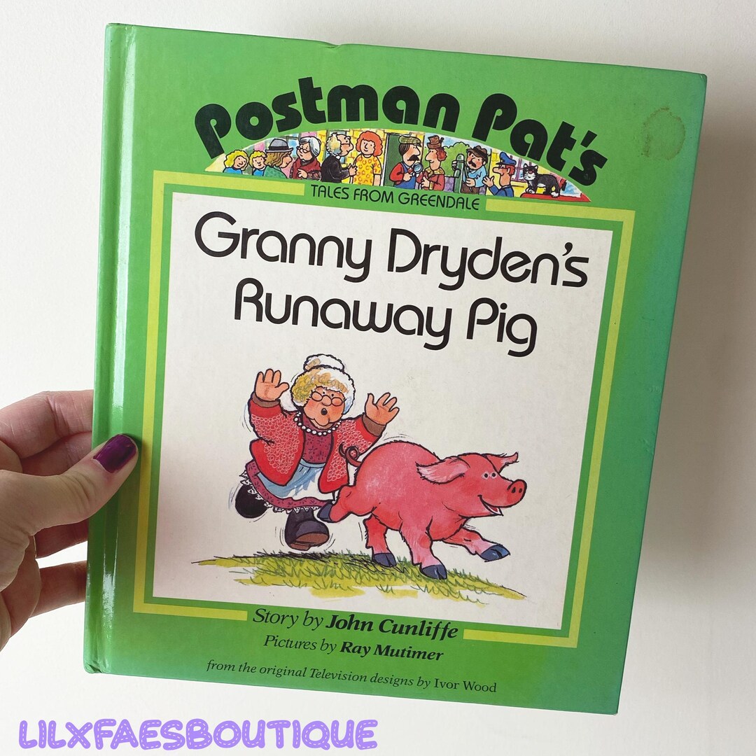Pat'd Ryden Draw Vintage 1990 Postman Pat Granny Dryden's Runaway Pig Hardback Book - Etsy