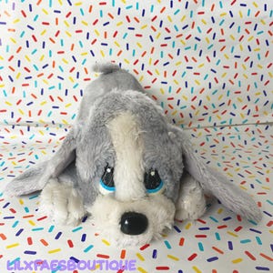 Vintage 11 &quot;1986 Applause traurig Sam Honig Stofftier Hund Plüsch