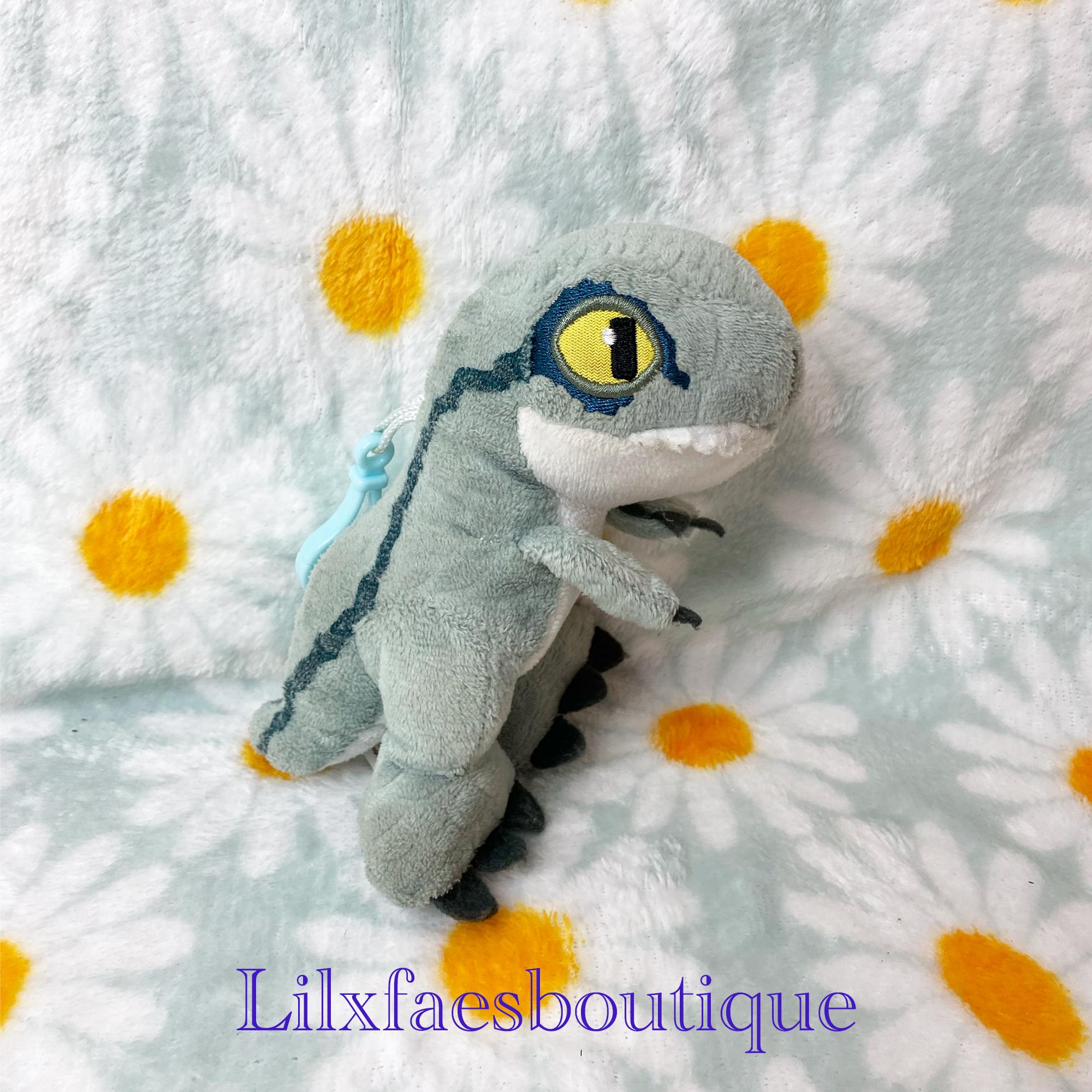 Blue Jurassic World Dinosaur Soft Toy Plushie Keyring
