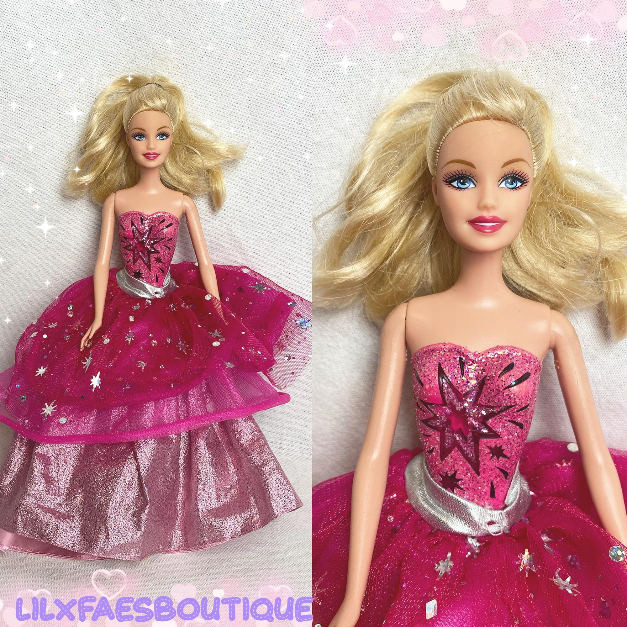 slim fit dress slacks Year 2009 Barbie A Fashion Fairytale DVD Series 12 Inch Doll : MARIE ALECIA  T5219 in Purple Dress with Necklace, Sunglass and Pet Dog main image 0