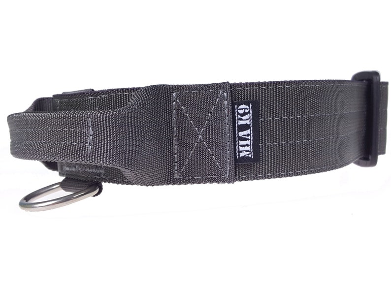 Tactical Military Dog Collar MIA K9 Charcoal Dark Grey Etsy