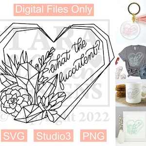 What The Fucculent, png, Cricut, Silhouette cameo, svg file, fucculent svg, Sweary Plant Cut File, Succulent Puns, Succulent svg, cactus svg