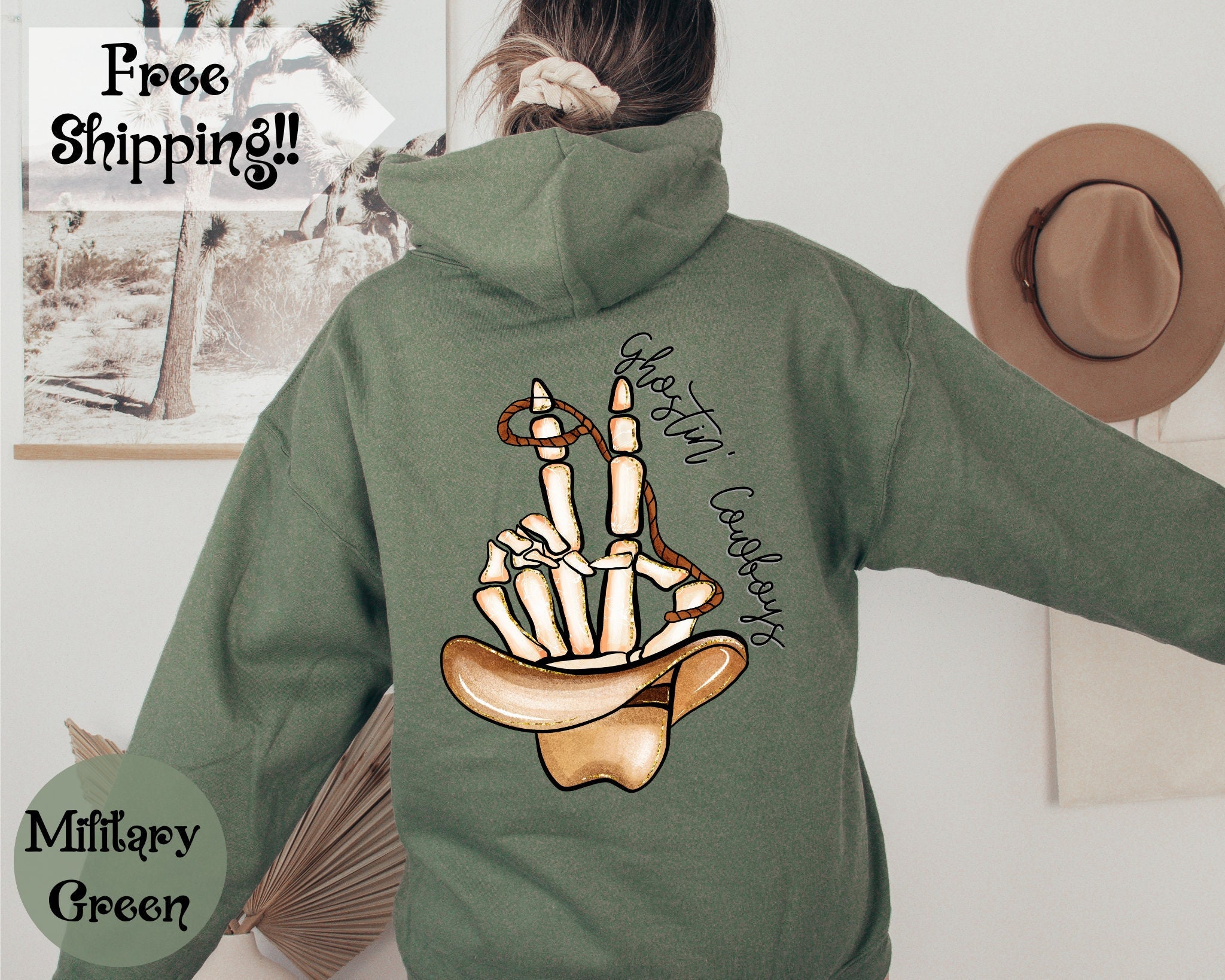 Ghostin Cowboys Sweatshirt Western Sweatshirt Desert Hoodie - Etsy