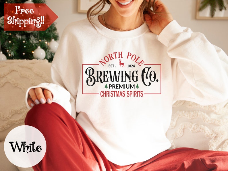 Brewing Co North Pole Sweatshirt Christmas Shirts for Women - Etsy