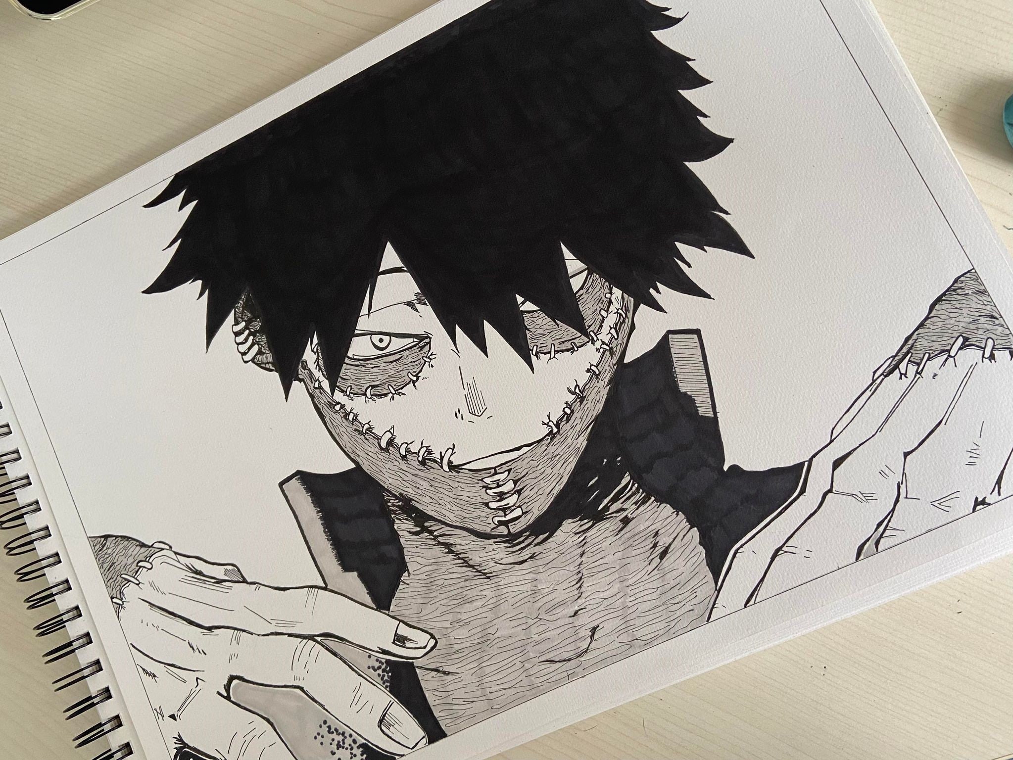 Anime Ink Drawing - Etsy