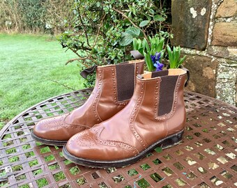 Retro 1960s Style Vintage Handmade English Ankle Chelsea or Dealer Boots Black Leather Upper and Sole With Rubber Addition A1 Condition Etsy
