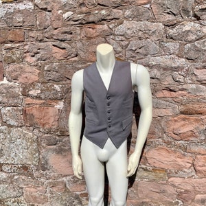 VINTAGE INGLÉS CHALECO - Clásico Woolen Country Gentleman&#39;s Lord of the Manor estilo chaleco británico / chaleco