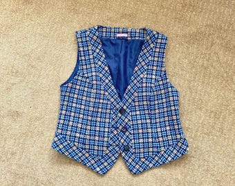 Chaleco bohemio hippie retro de los años 90 para mujer, talla 18 del Reino Unido