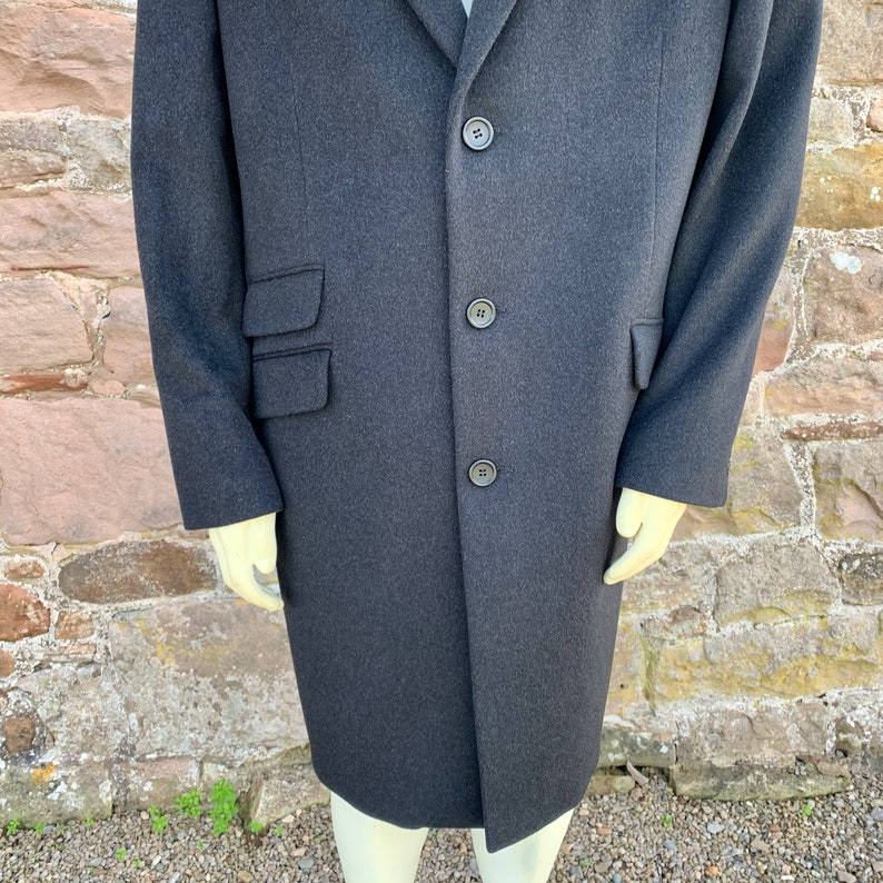 Superior English CROMBIE Style Classic Overcoat Circa 1990's by Austin