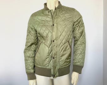 Herren Retro TIMBERLAND BOMBER JACKET / Retro 90er Jahre Bomberjacke in hellem Grün