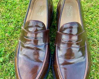 Penny Loafer English Hand made Shoes by Samuel Windsor of England Size uk 11