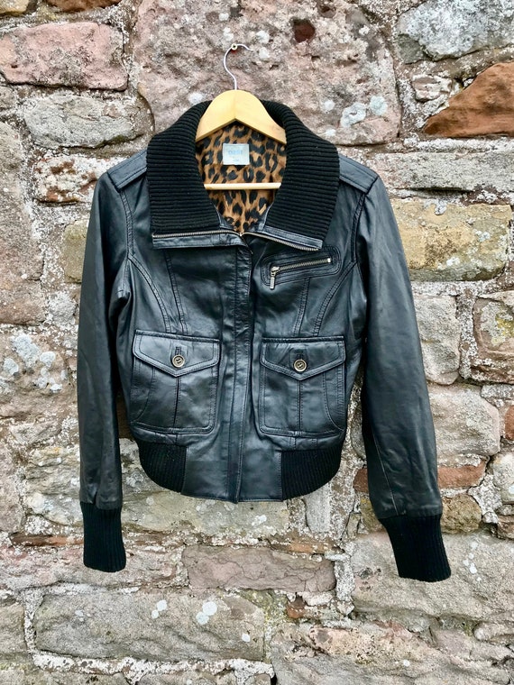 Retro 80s 90s Ladies or Girls Short Style Leather Bomber Jacket or Jerkin by Oasis - Etsy Retro 80s 90s Ladies or Girls Short Style Leather Bomber Jacket or Jerkin by Oasis - Etsy