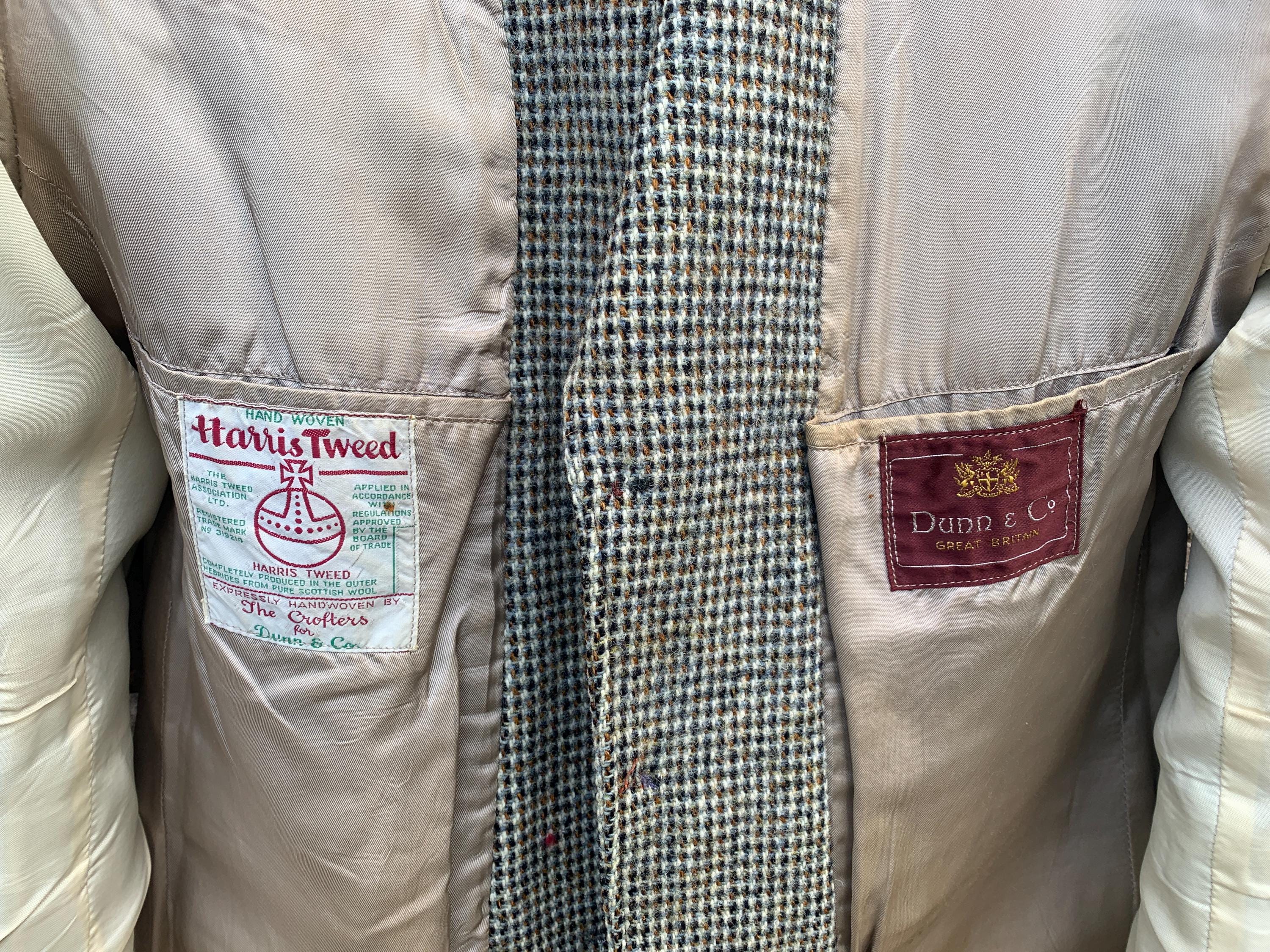 DUNN & Co Hacking Jacket - Vintage Old School Harris Tweed Hacking