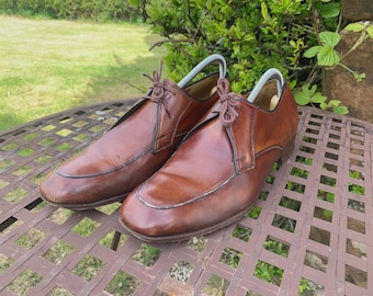 BARKER VINTAGE SHOES - Vintage Men's Classic English Handmade Barker Novas Dress Shoes in Brown