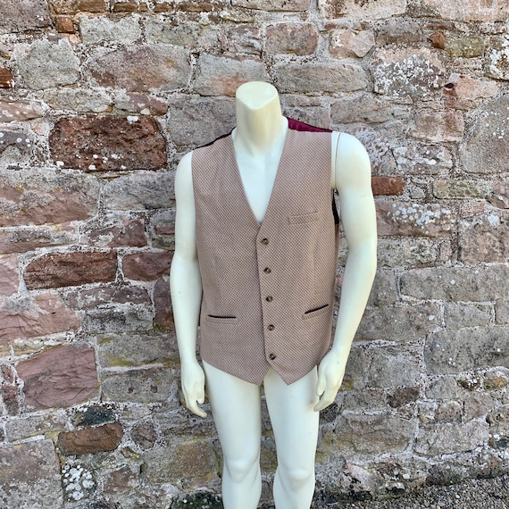 Retro Waistcoat Vest. Classic 90s English Waistcoat o Gem