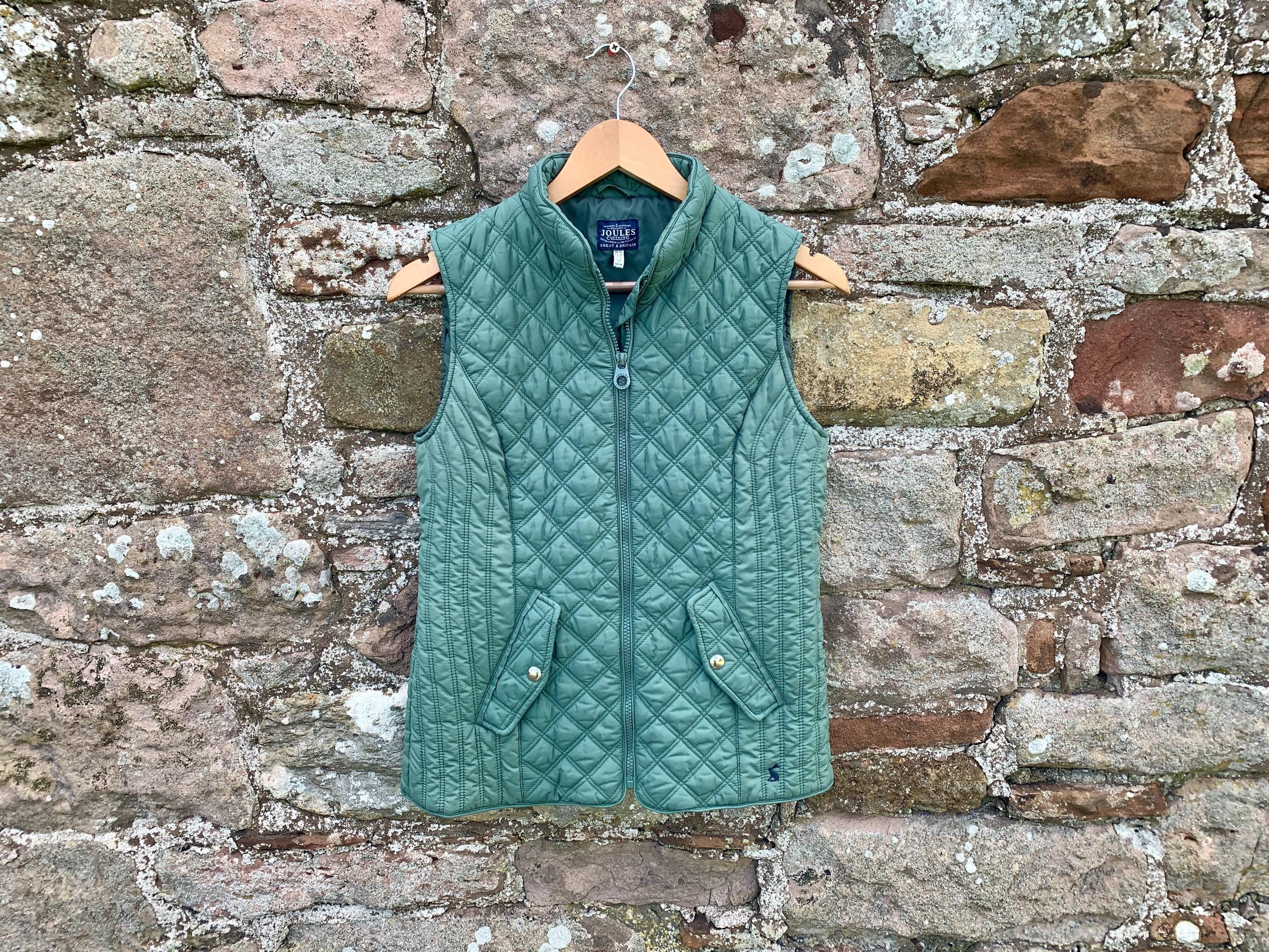 Veste sans manches matelassée verte - Gilet équestre Joules, UK 10 - France
