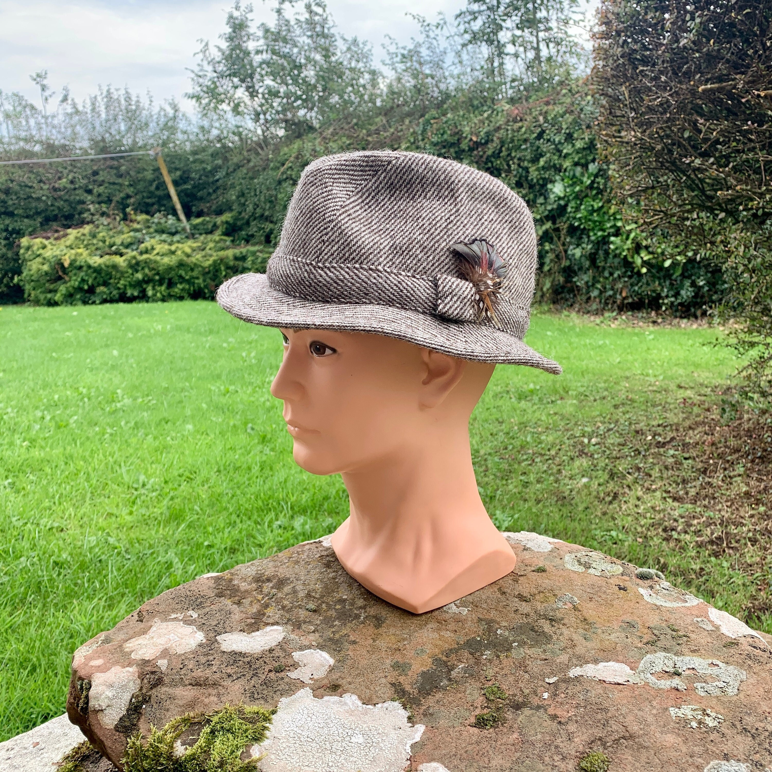 English Wool Tweed Trilby secca