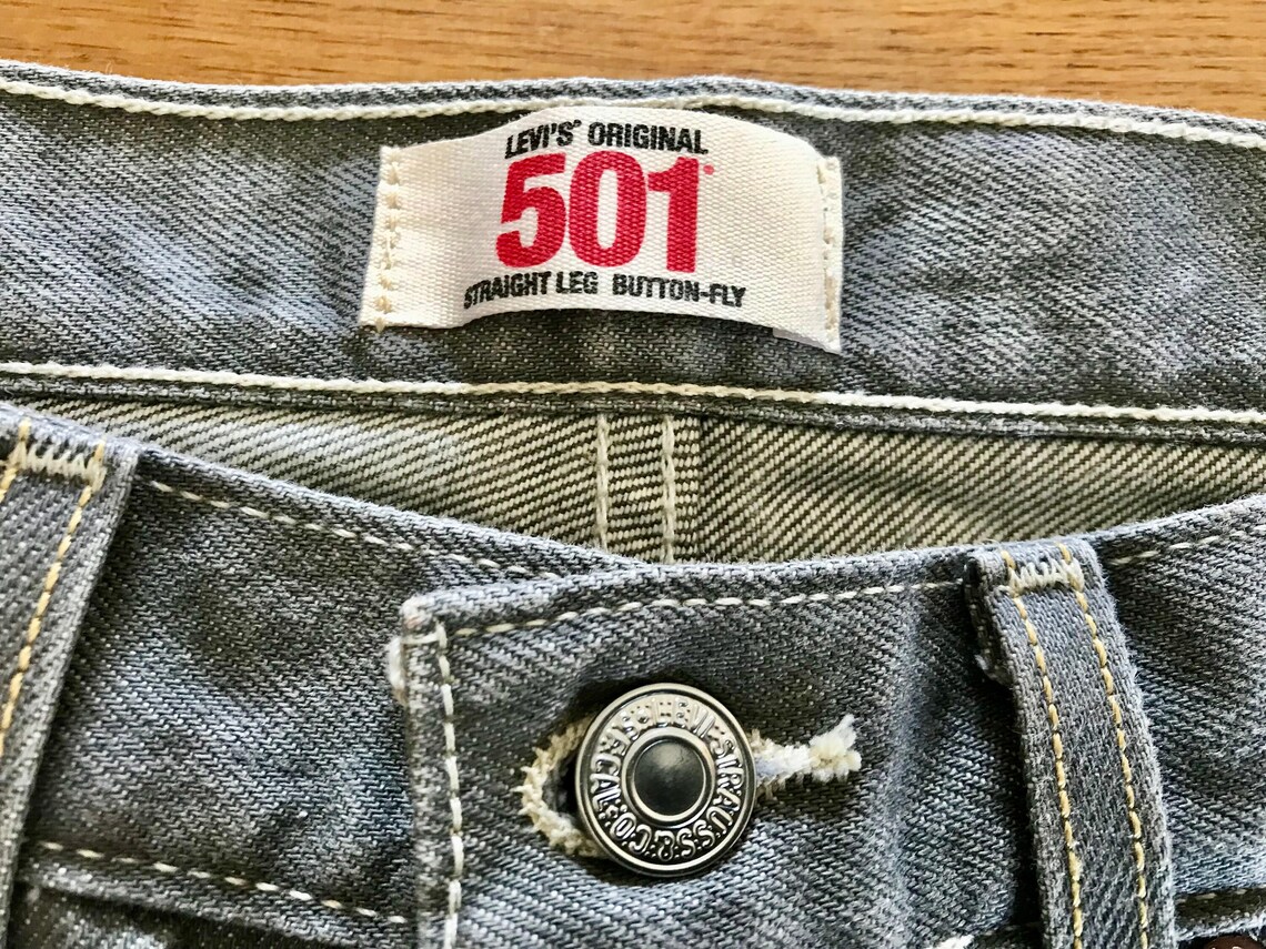LEVIS DENIM JEANS - Vintage Grey Levis  Denim Jeans W33 L24, foto 1 di 5