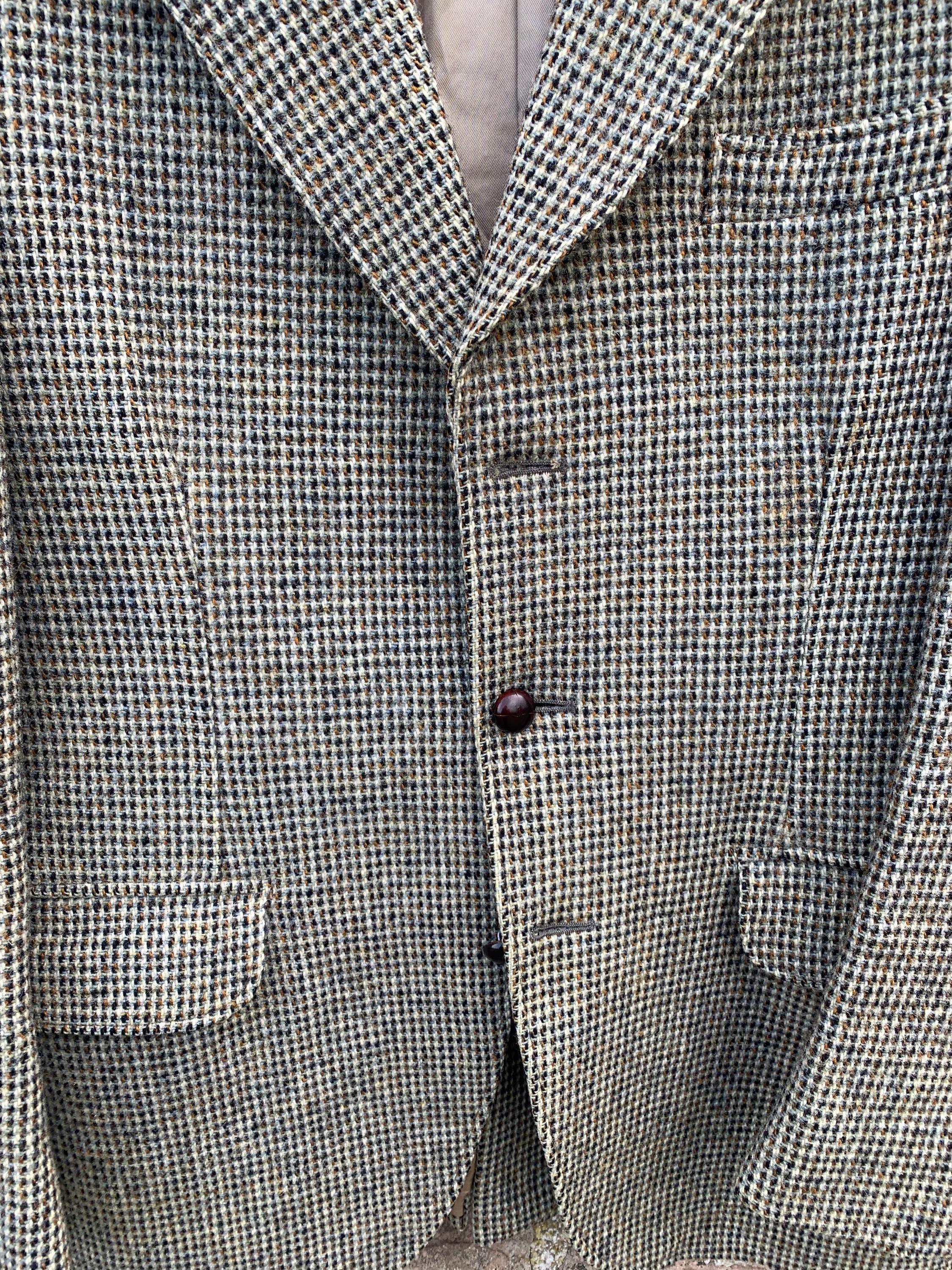 DUNN & Co Hacking Jacket - Vintage Old School Harris Tweed Hacking