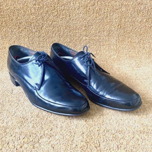 BARKER  CLASSIC SHOES - Vintage Men&#39;s Classic English Hand Dress Shoes in Black by Barker of England - Size 10E