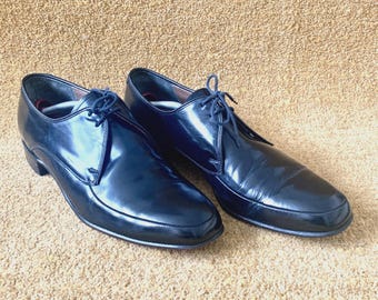 ZAPATOS CLÁSICOS BARKER - Zapatos de vestir clásicos ingleses vintage para hombre en negro de Barker of England - Talla 10E