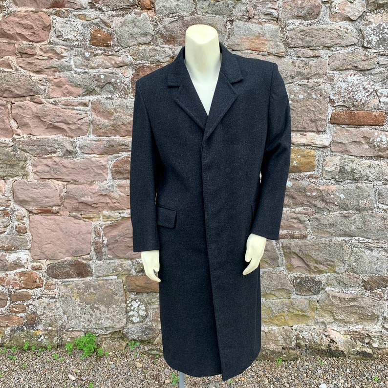Classic 1980s Mens English Heavyweight Crombie Style Overcoat Etsy