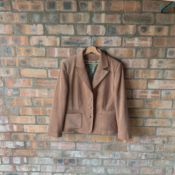 KLASS DESIGNER BLAZER - Retro Y2K Ladies Corduroy Summer and Autumn Blazer - Size 20