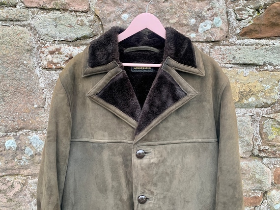 DEBENHAMS Superior Quality SHEEPSKIN COAT Gents Heavy Quality Warm and Cosy British Retro Vintage Sheepskin Coat Jacket Great Price Etsy