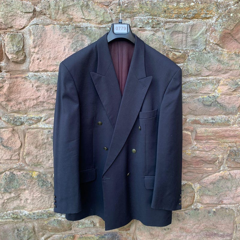 Boston Traders Navy Blazer Tailored Jacket Men's Size S unclear navy blue type Vintage Second Hand