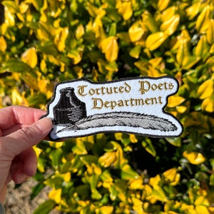 Tortured Poets Department Iron on Patch - Eras Tour Embroidered Patch - Swiftie Gift