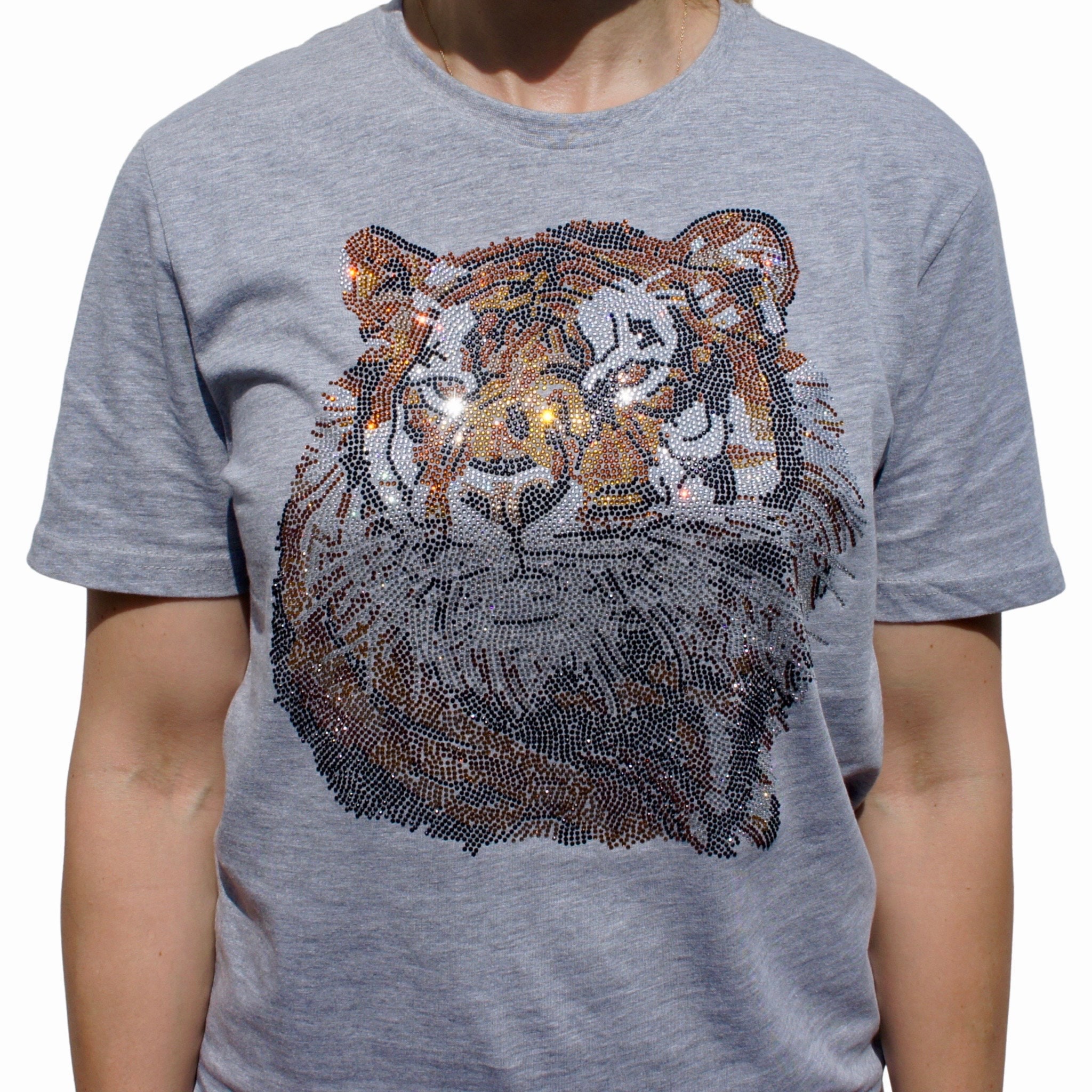 Rhinestone Shirts Tiger UK