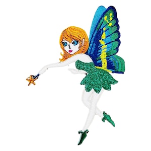 Fairy İron on Embroidery patch Design For Clothes By Rhinify , Heat Transfer Spider web İron on Patches For Custom Clothing