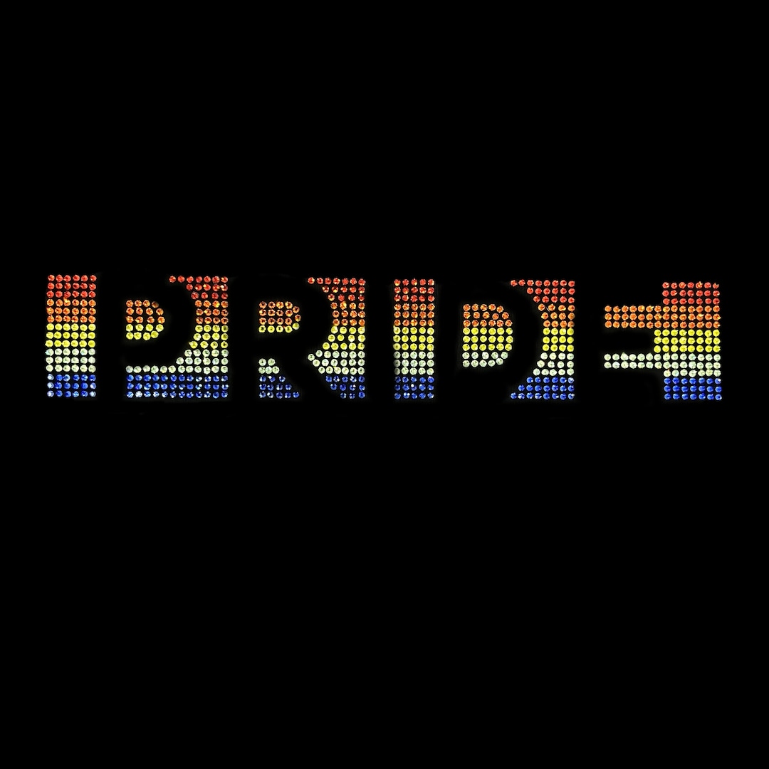 Pride Rhinestone Iron on Heat Transfer Design , Hot Fix Press Machine ...
